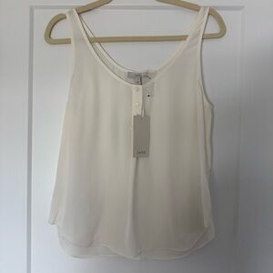 NWT!! Joie Ivory Sleeveless Silk Blend Tank Top